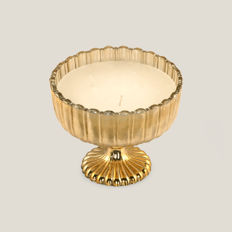 Mogra Gold Scented Glass Bowl Candle Jar Small