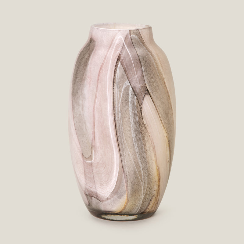 Roseate Blush Glass Vase