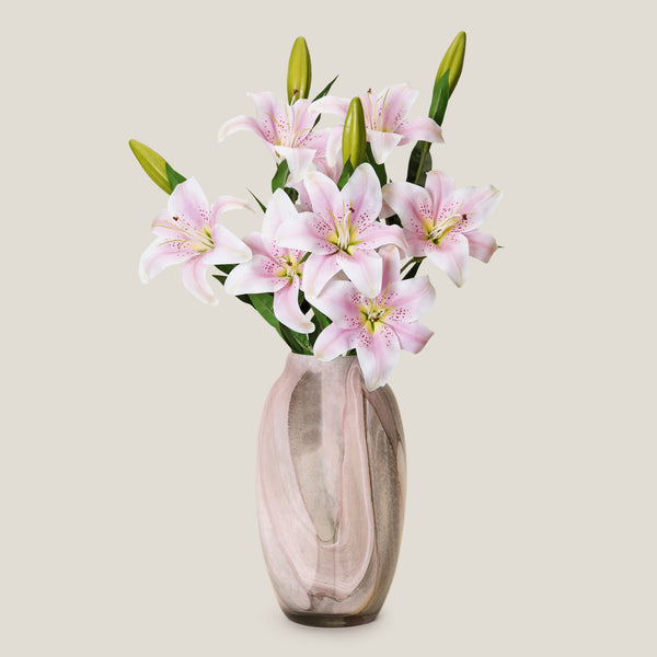 Roseate Blush Glass Vase