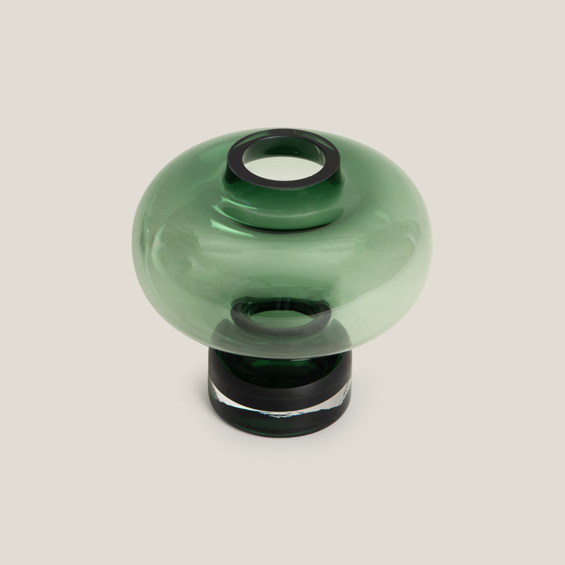 Globule Green Glass Vase