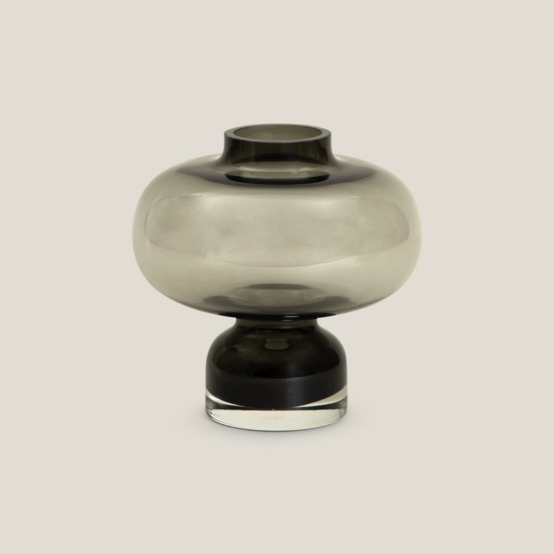 Globule Grey Glass Vase