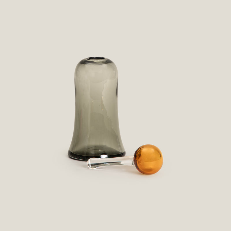 Bell Grey & Amber Decor Jar