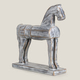 Trotter Grey & Gold Horse Sculpture