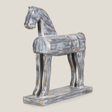 Trotter Grey & Gold Horse Sculpture