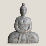 Zen Buddha Grey & Gold Sculpture