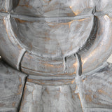 Zen Buddha Grey & Gold Sculpture