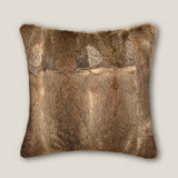 Rabbit Fur Brown Cushion Cover