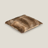 Rabbit Fur Brown Cushion Cover