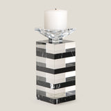 Eclipse Square Crystal Candle Holder