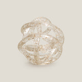 Knot Clear Gold Speckled Glass Decor