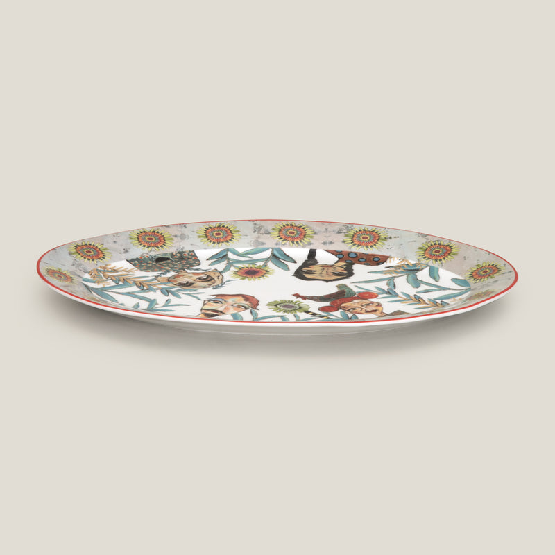 Olivia Cuzins Multicolor Oval Platter