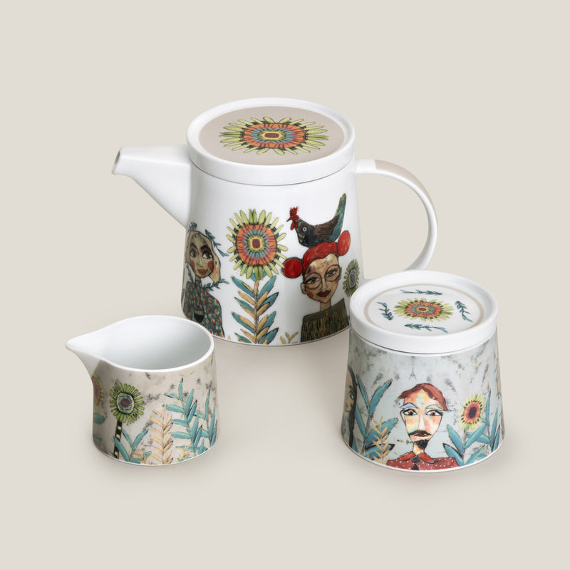 Olivia Multicolor Tea Service Set of 3