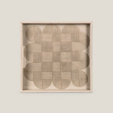 Alpha Beige & Dull Gold Square Serving Tray