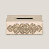 Alpha Beige & Dull Gold Tissue Box