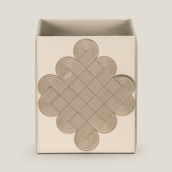 Alpha Beige & Dull Gold Dustbin