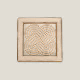 Alpha Beige & Dull Gold Coaster Set of 6