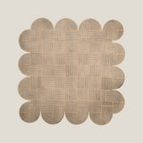 Alpha Beige & Dull Gold Reversible Placemat Set of 2