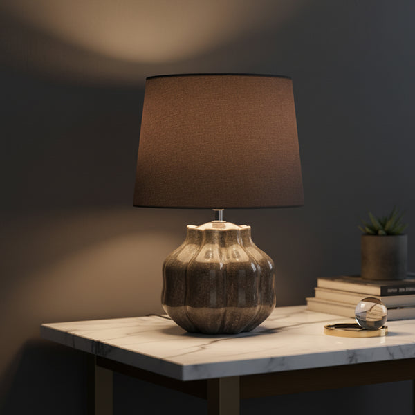 Twilight Grey Ceramic Table Lamp