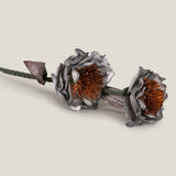 Grey & Orange Western Peony Foam Flower