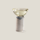 Lumiere Grey Crystal Candle Holder S