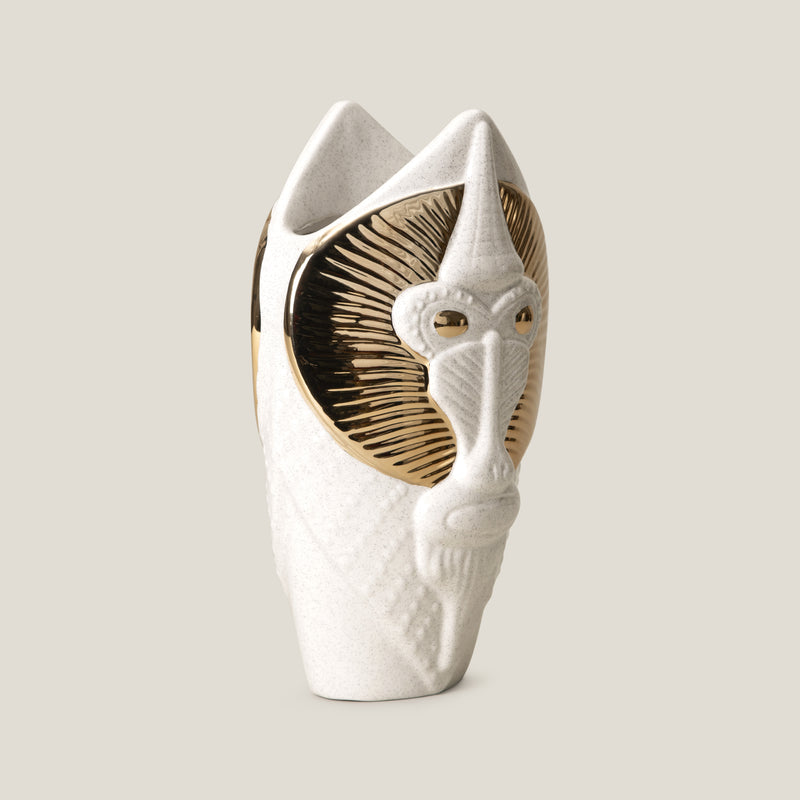 Primate Off White Ceramic Vase