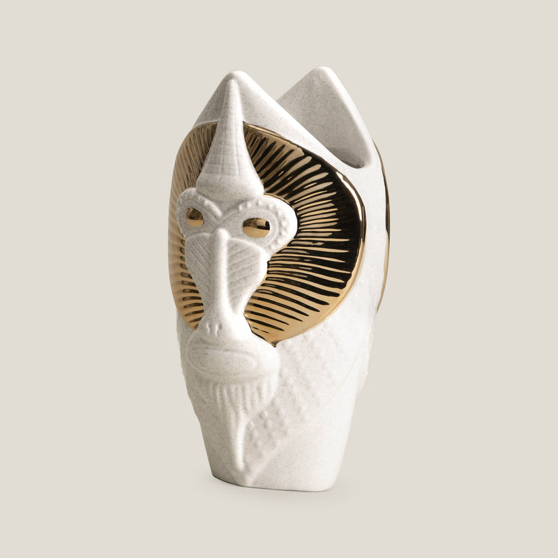 Primate Off White Ceramic Vase