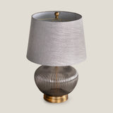 Volga Grey Glass Table Lamp