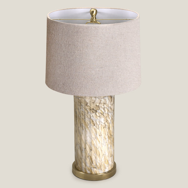 Thames Beige Glass Table Lamp