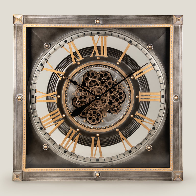 Birmingham Pewter & Gold Wall Clock