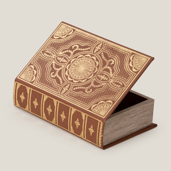 Medallion Brown & Gold Book Box