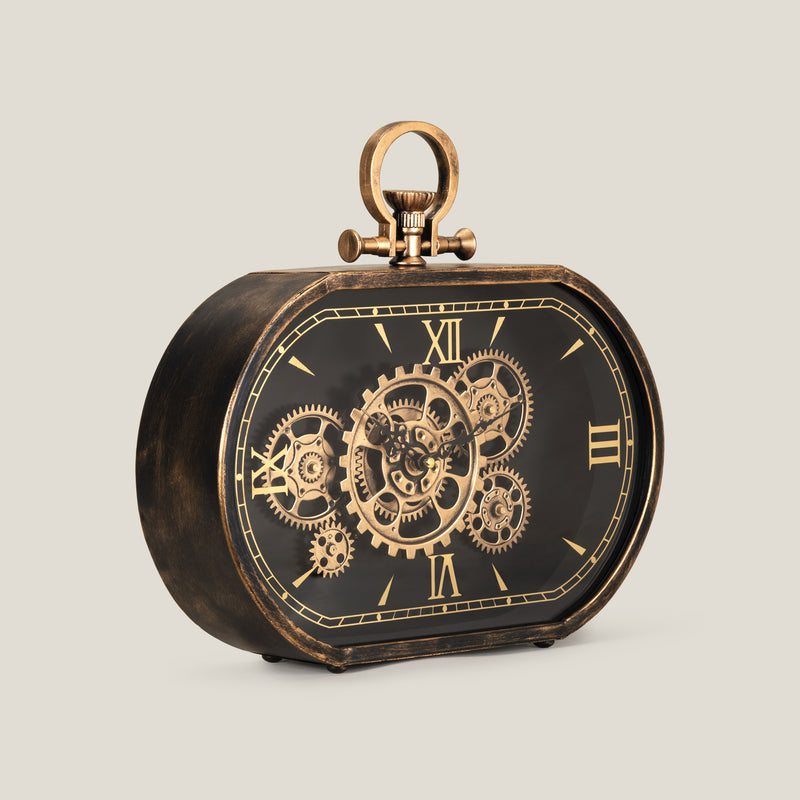 Kirby Bronze & Black Table Clock