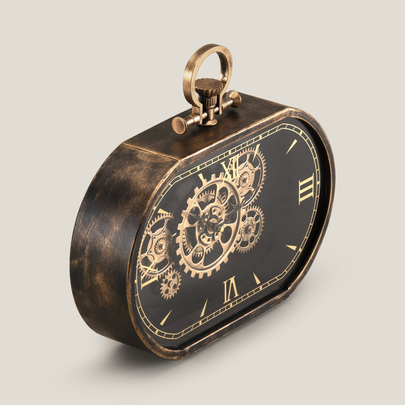 Kirby Bronze & Black Table Clock