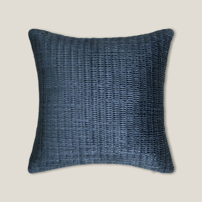 Nodir Blue Pleated Cushion Cover