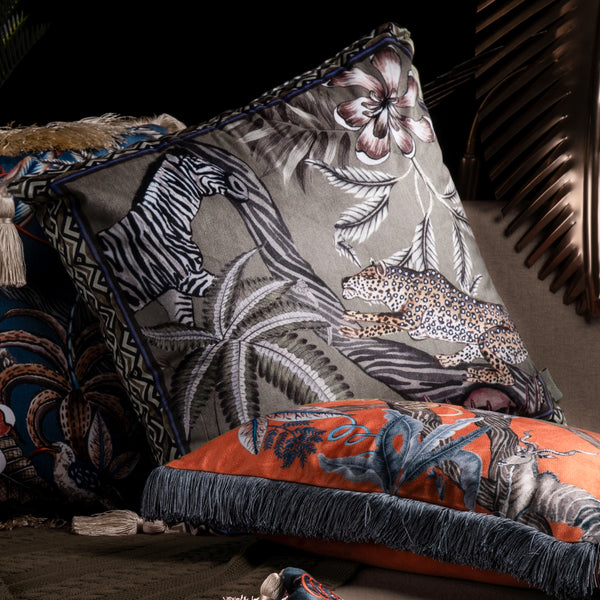 Dorp Printed Velvet Cushion Cover