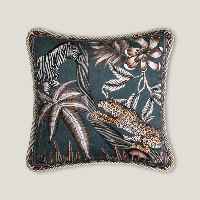 Koppie Printed Velvet Cushion Cover