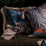 Tusker Printed Velvet Cushion Cover