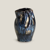 Ruche Blue Ceramic Vase