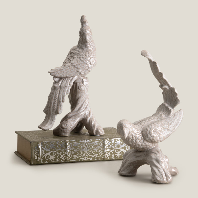 Avian Grey Ceramic Sculpture S