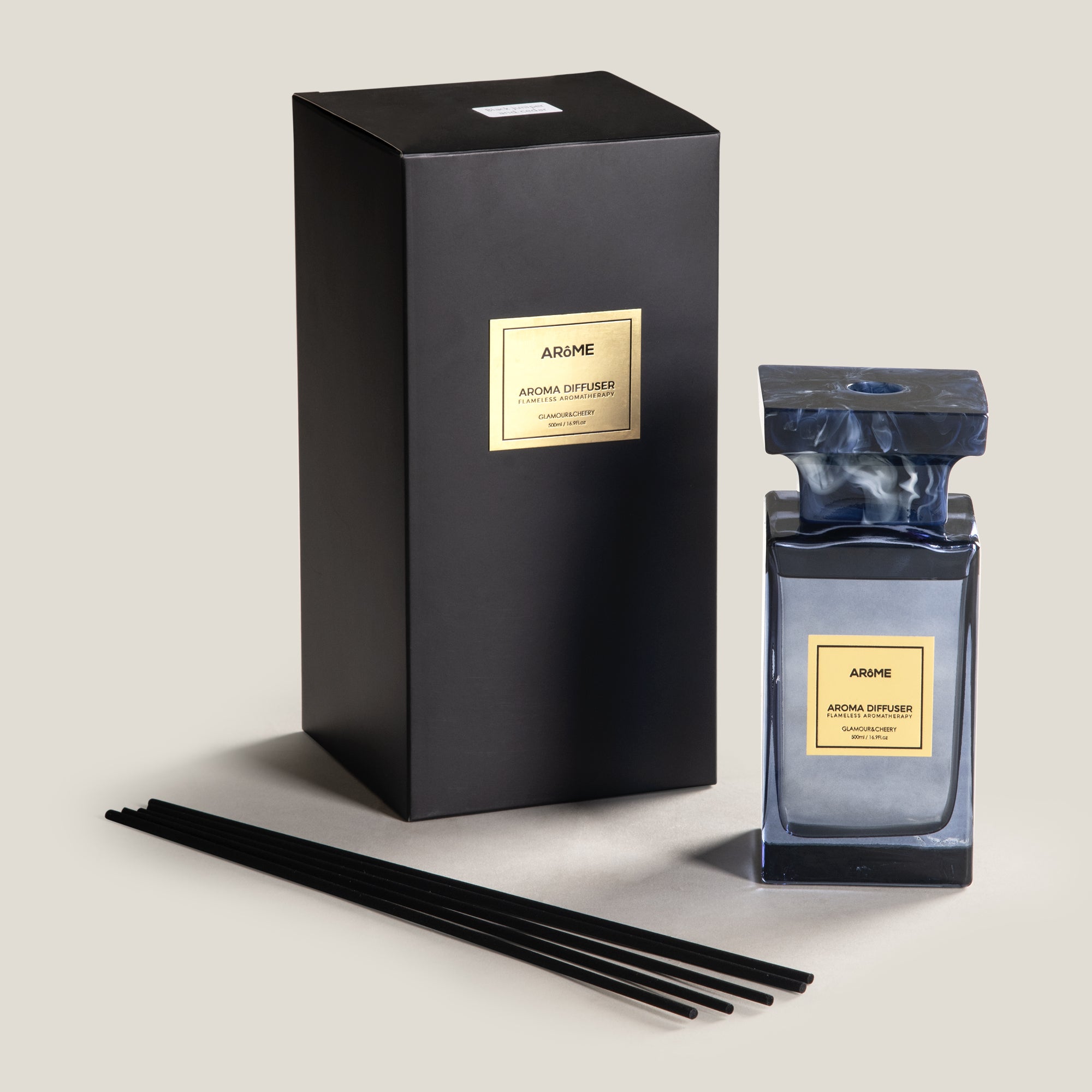 Quartz Blue Glass Reed Diffuser – Address Home