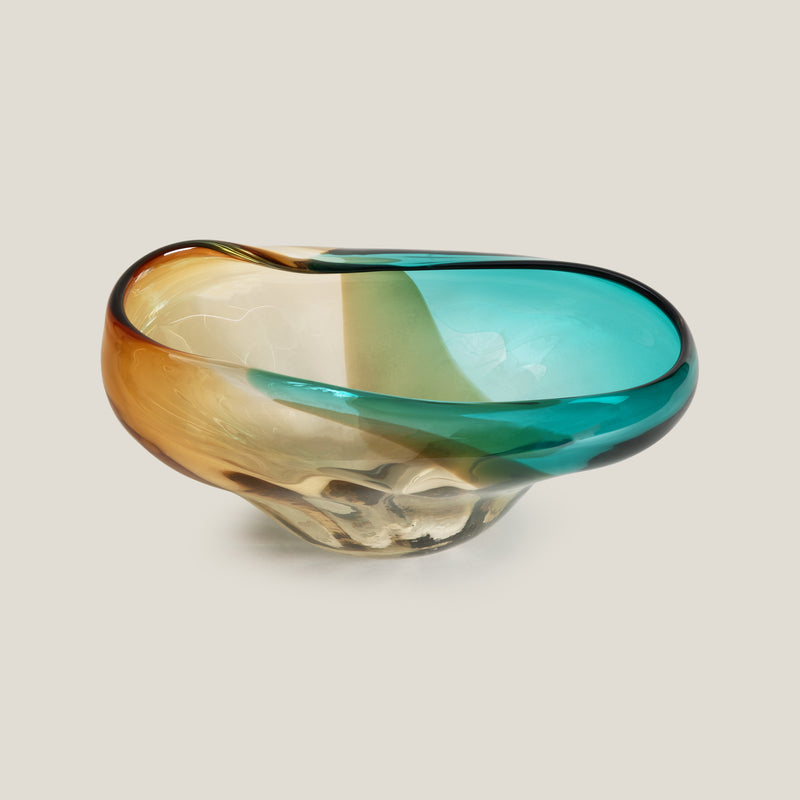 Wavescape Green & Amber Decor Bowl