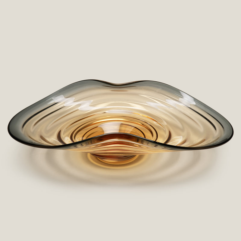 Cascade Amber & Grey Decor Bowl