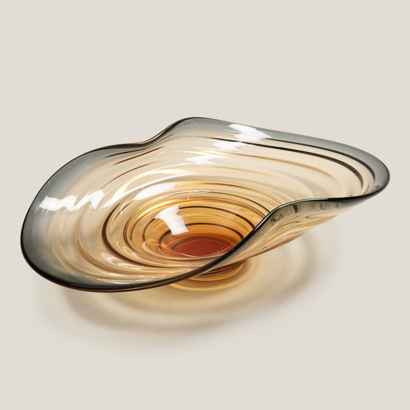 Cascade Amber & Grey Decor Bowl