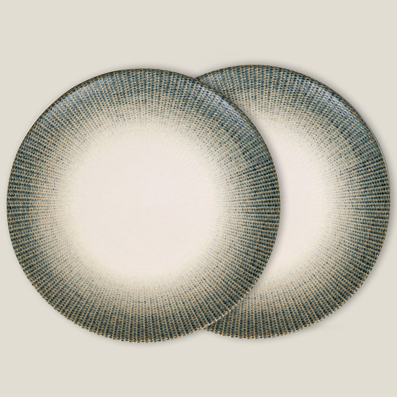 Sway Blue Ceramic Dinner Plate Set of 2