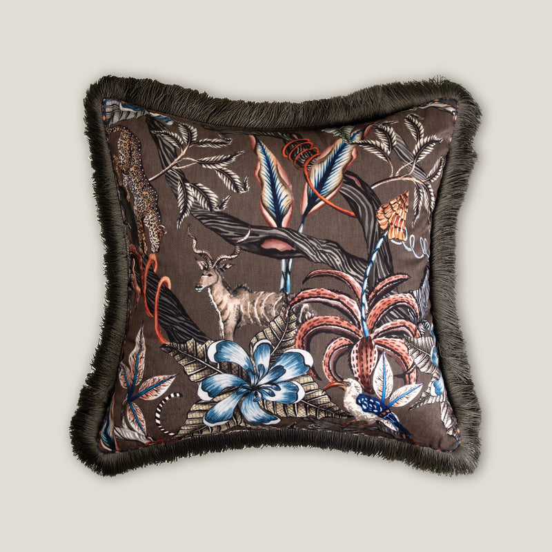 Binos Printed Velvet Cushion Cover