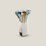 Trinity Blue Amber & Clear Vase
