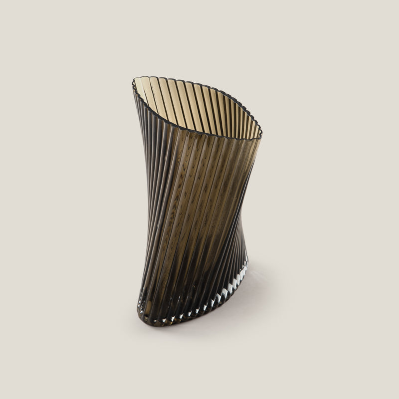 Ellipse Brown Glass Vase S