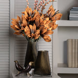 Ellipse Brown Glass Vase S