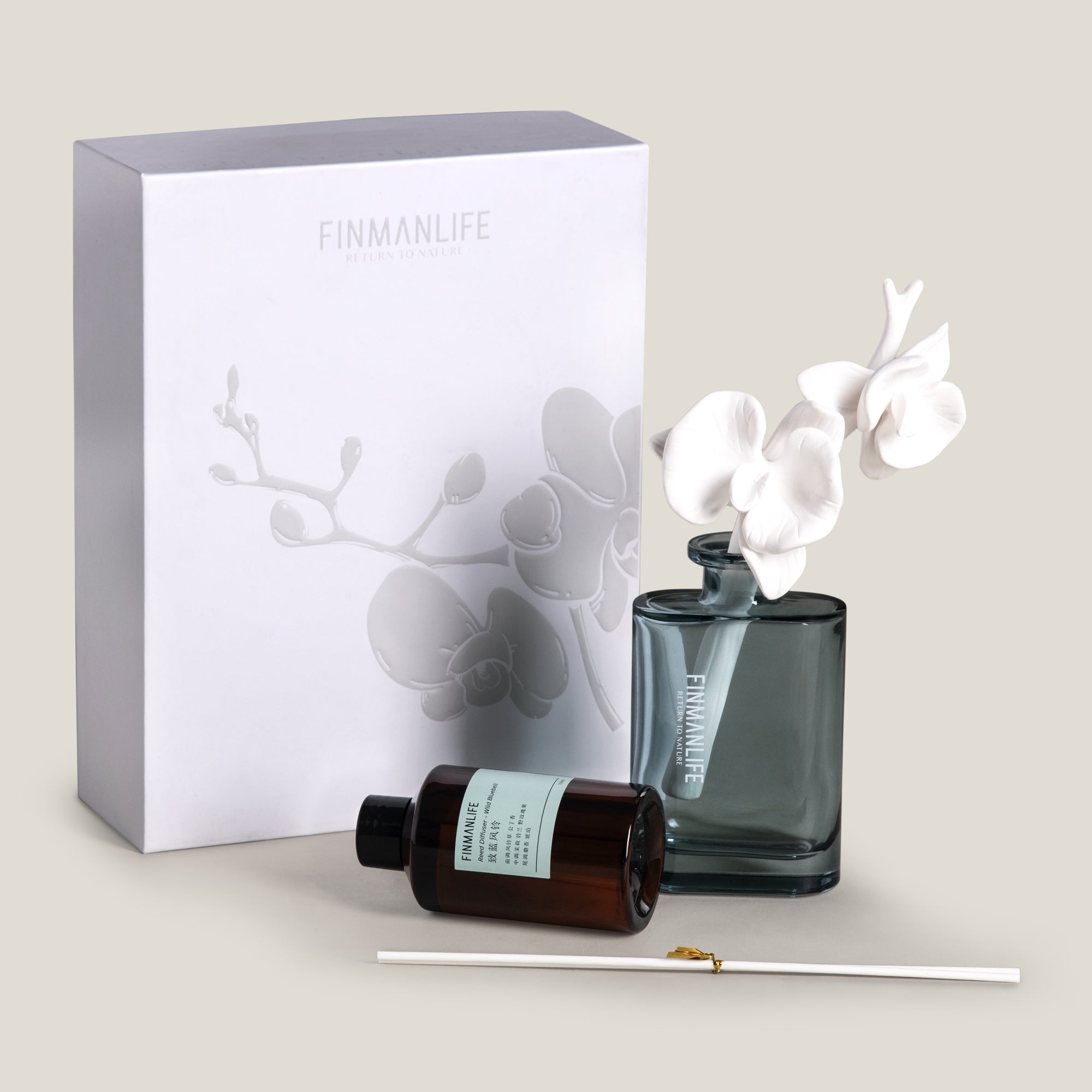 Buy Orchid Blue Glass Reed Diffuser Online – Address Home