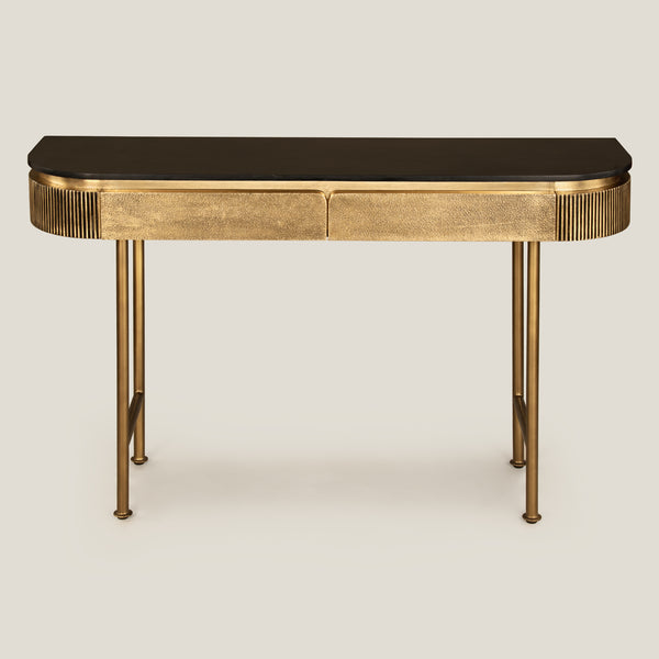 Linear Brass Console Table