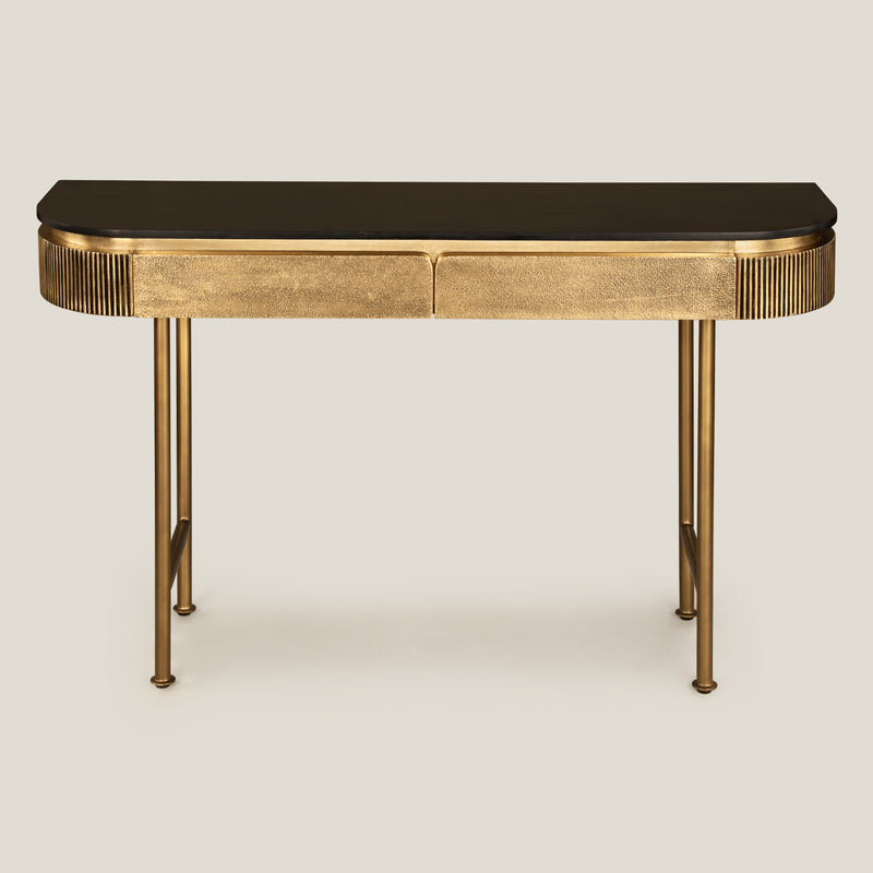 Linear Brass Console Table